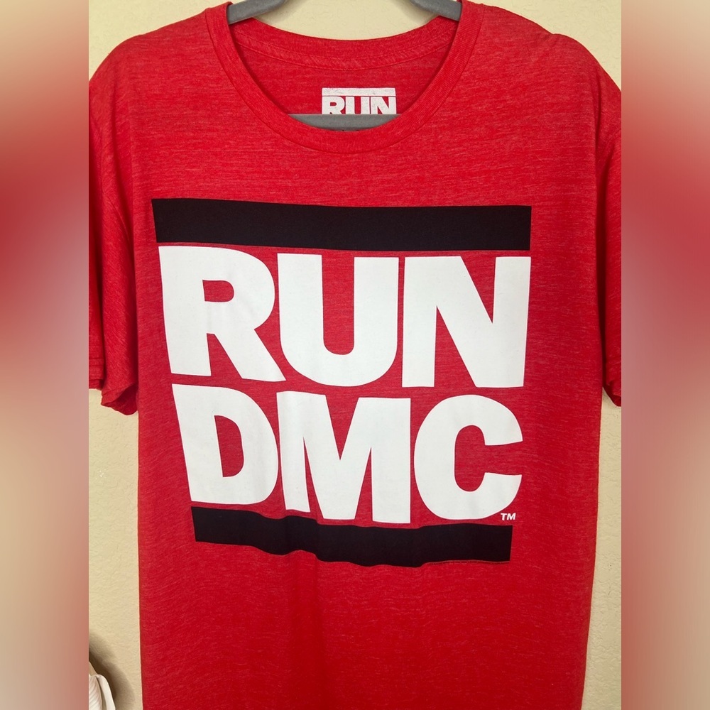 NTM: RUN DMC Red, White & Black Graphic Retro Unisex Style T-Shirt Sz L - Picture 5 of 13